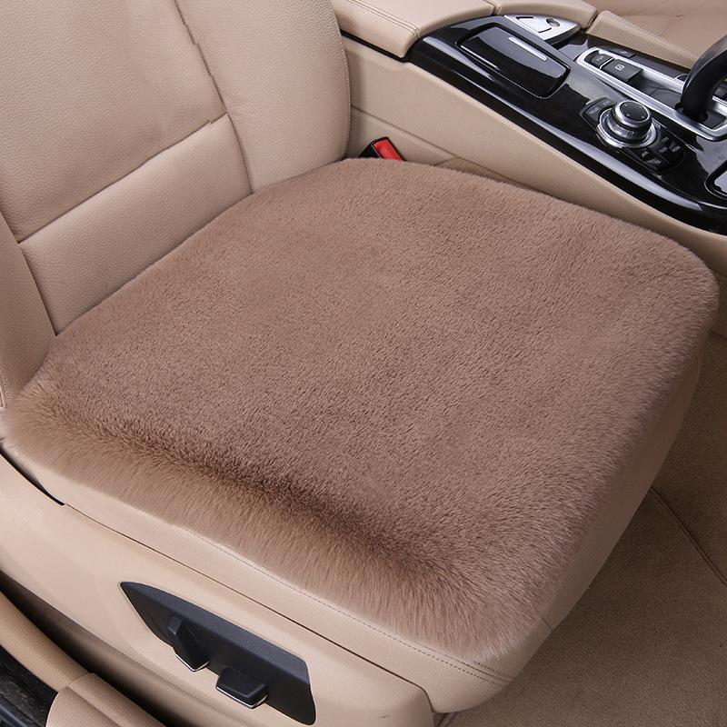 

Универсальная зимняя подушка для сиденья автомобиля с имитацией кролика, женский чехол для сиденья автомобиля, утолщенный, очень мягкий и теплый