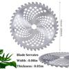1pc Durable 40/60/80 Teeth Mower Head, Blade Wood Mower Disc Fixed Four-Piece Set for Lawn Mower, Garden Weed Mower Parts