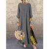 Women's Fashion Casual Loose Big Swing Half Sleeve Long Dress Floral Holiday Maxi Dress Plus Size Vestidos Longos Robe