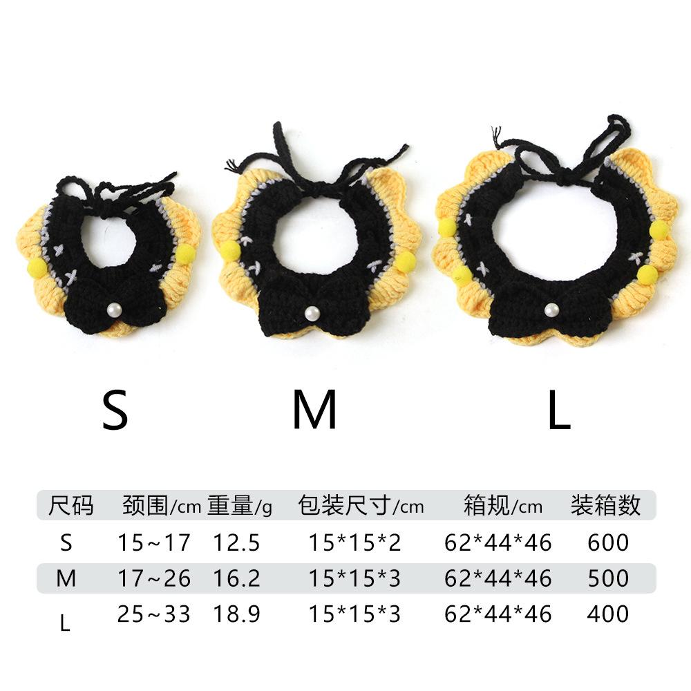 Halloween Pet Scarf Collar Bib Cat Dog Decoration Ghost Festival Hand Knitted Yarn Funny Dress Up Hat
