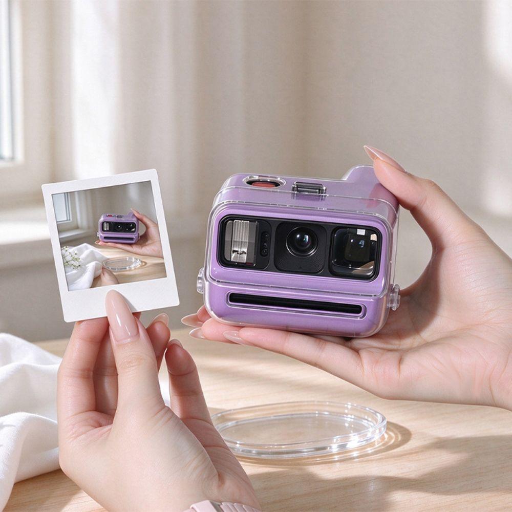PC Instant Camera Case Transparent Hard Camera Cover for Polaroid Go 3 Travel Photography