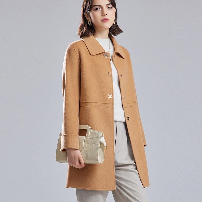 Women Wool Coat 100% Wool MODERN NEW SAGA Autumn Woolen Coat Winter Wool Overcoat Women Cashmere Long Jackets