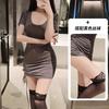 Sex Underwear Women's Sexy Uniform Seduction Straps Bundled Halter Leopard Print Large Size Pajamas Pajamas Open Autumn