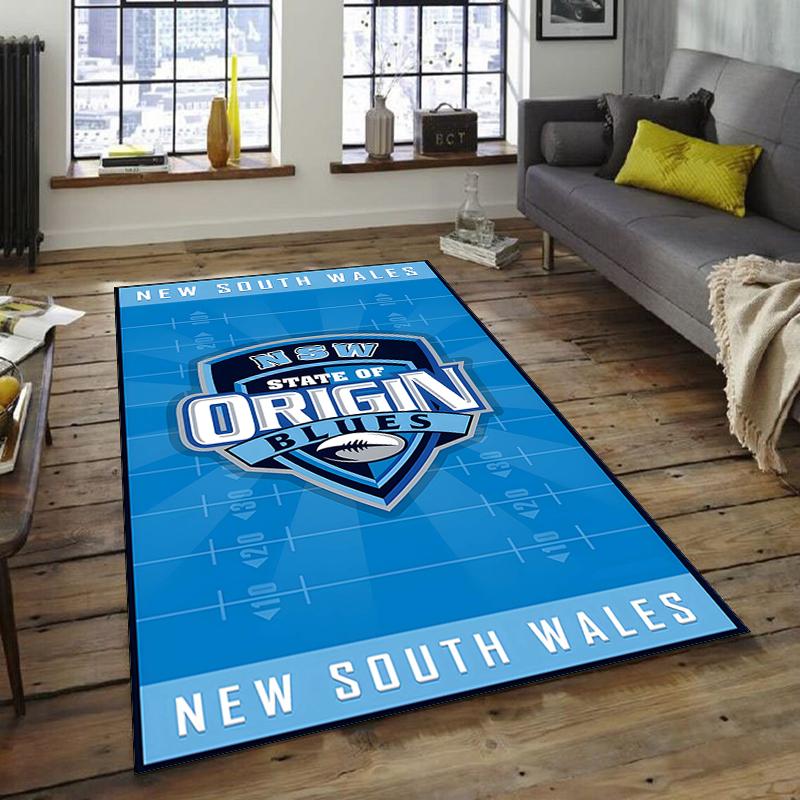 1pc Football Team Design Area Rug - Non-Slip, Soft & Cozy Floor Mat for Living Room, Bedroom, Office - Indoor/Outdoor Decorative Carpet