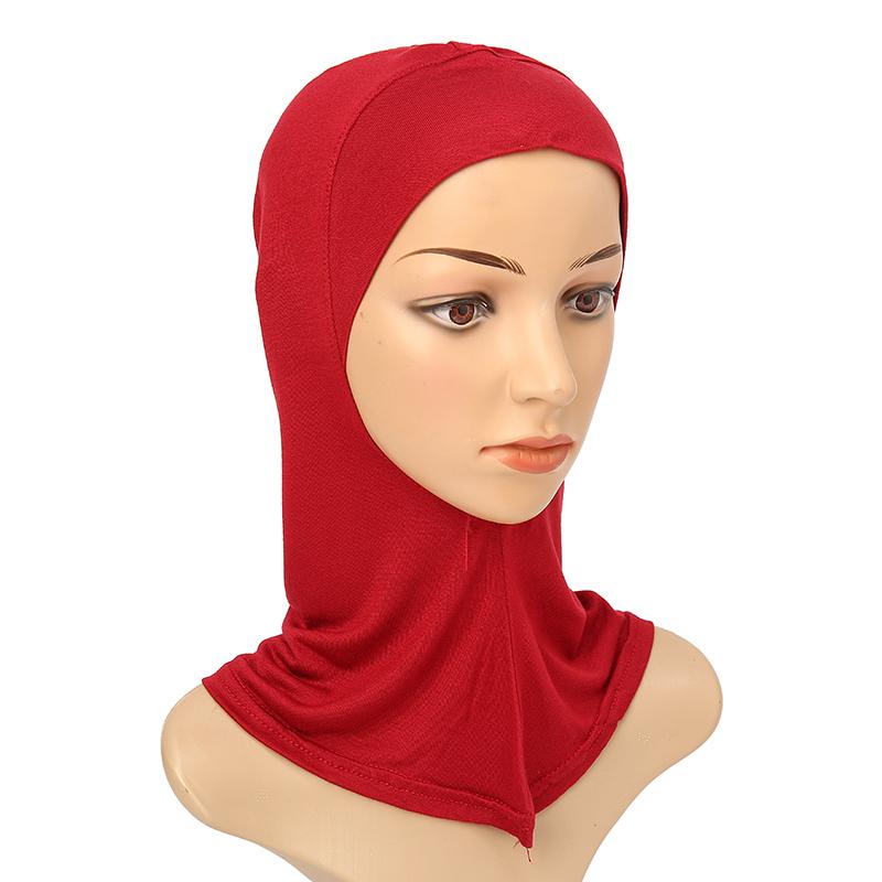 Muslim Full Coverage Undercap Women Cotton Jersey Hijab Elastic Bonnet Plain Underscarf Fashion Inner Headband Turban
