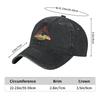 Funny Malinois Dog On Board Animal Adult Retro Cowboy Washed Baseball Caps For Men  Denim Sunscreen Hat Rock Peaked Cap