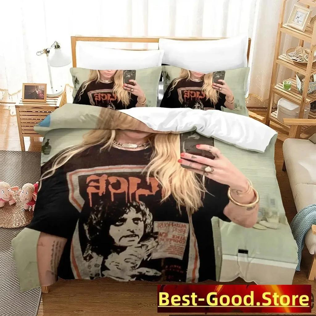 3D Print Hannah Montana Bedding Set Duvet Cover Sheet Printed Bed Set Pillowcase Bed Full Queen King Size Comforter Bedroom
