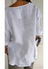 2026 European & American Summer Women's V-Neck Cotton Linen Loose T-Shirt