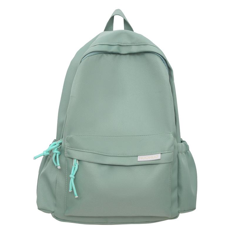 Teenage Backpack Solid Color Student Schoolbag Large Capacity Backpack