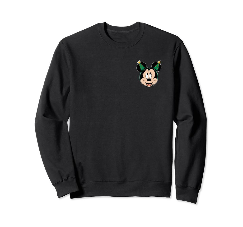 Disney Mickey Mouse Christmas Tree Headband Corner Art Sweatshirt