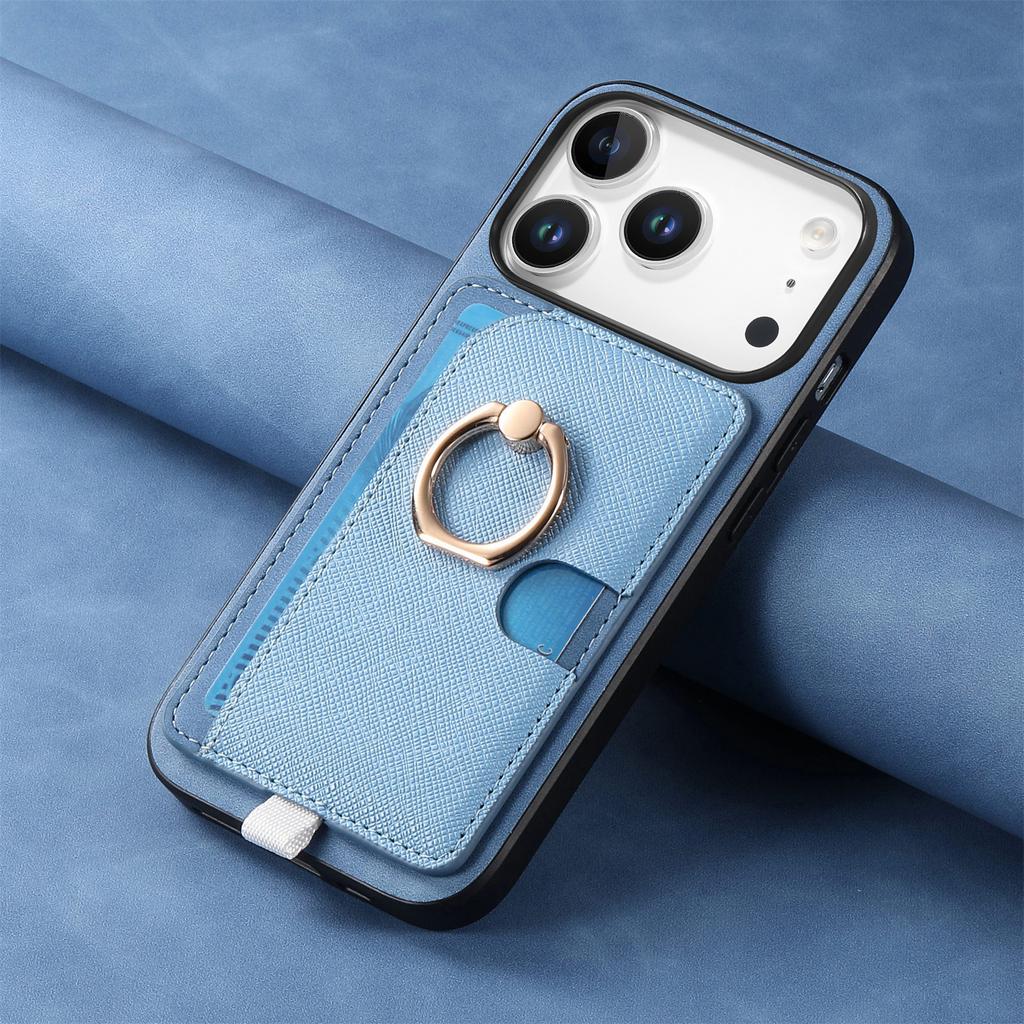 2 in1 Detachable Side Card Solt Wallet Ring Holder Leather Case For iPhone 17 Pro Max 16 Plus 15 14 13 12 11 17air Stand Cover