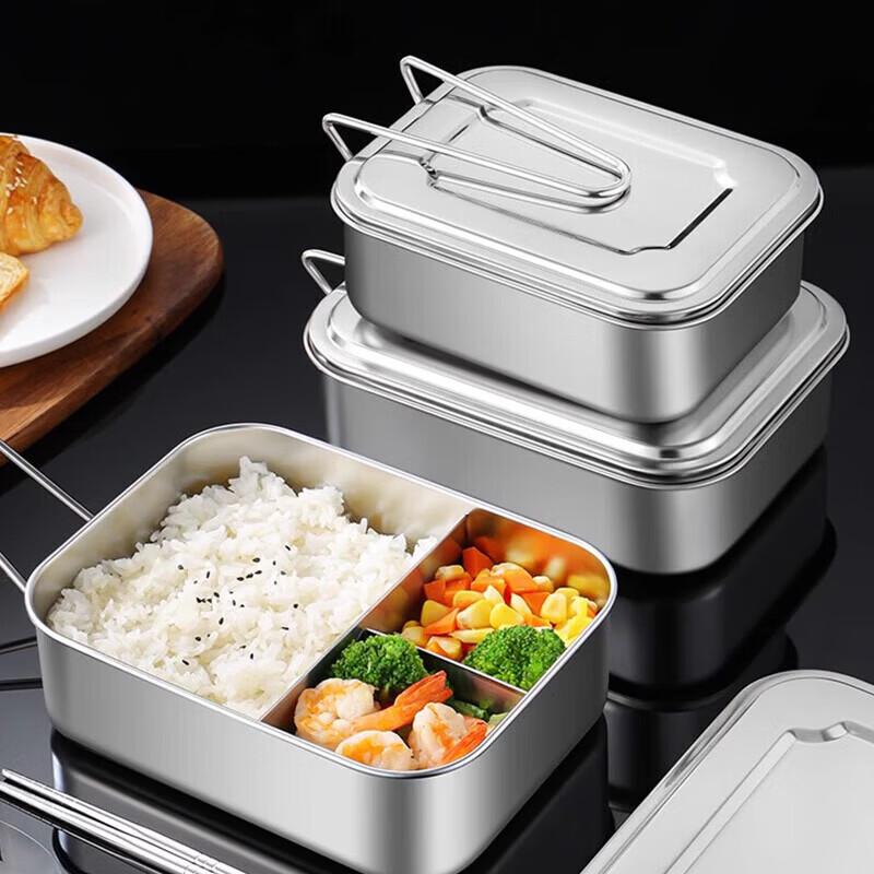 304 Stainless Steel Square Lunch Box with Lid