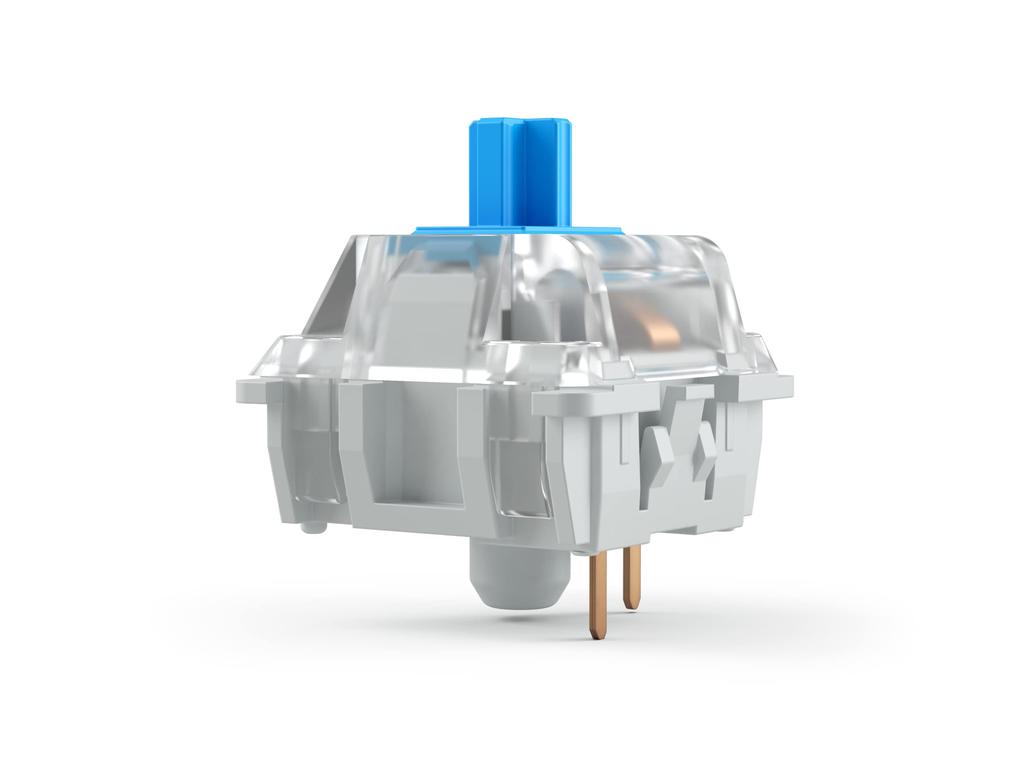 Glorious Gateron Clicky Key Switches, Blue, 3-Pin, 120-Piece Hot-Swap Switch Set for Gaming Mechanical Keyboards