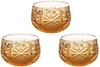 Aderia (ADERIA) Small Bowl, Amber, Maximum 4.7cm X Height 3cm, Delicacy Container, Set of 3, Crystal Glass, Made In Japan, F-49243