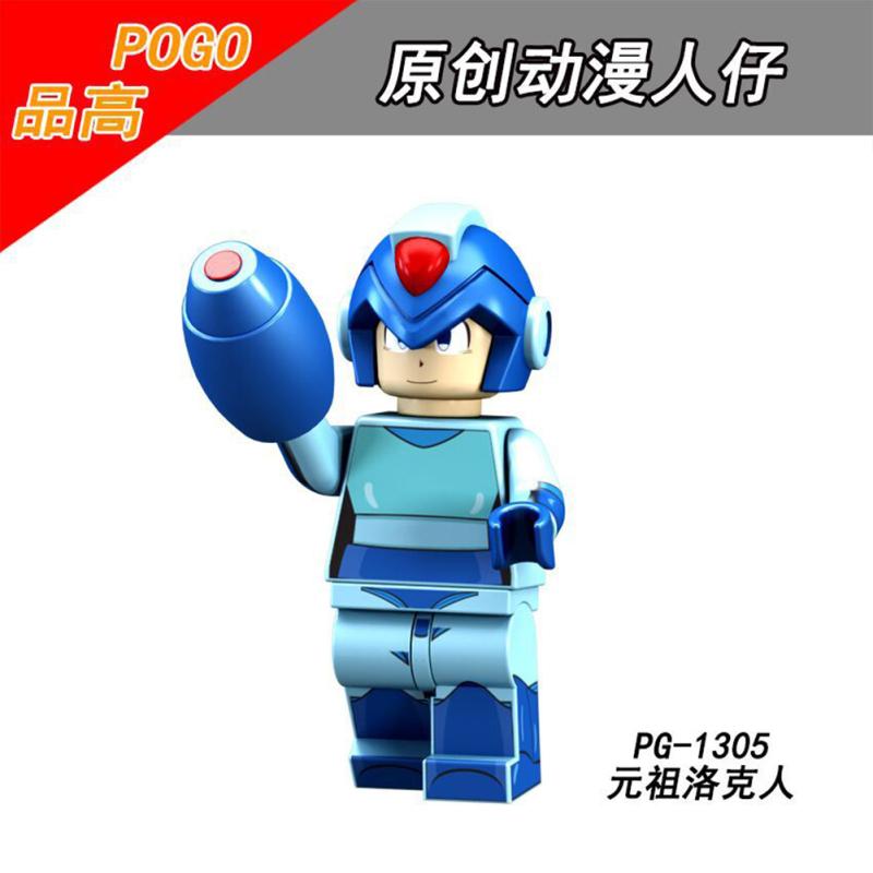Cartoon Building Blocks Rockman Mini Figures Building Bricks Toys Children Boy Girls Giftn
