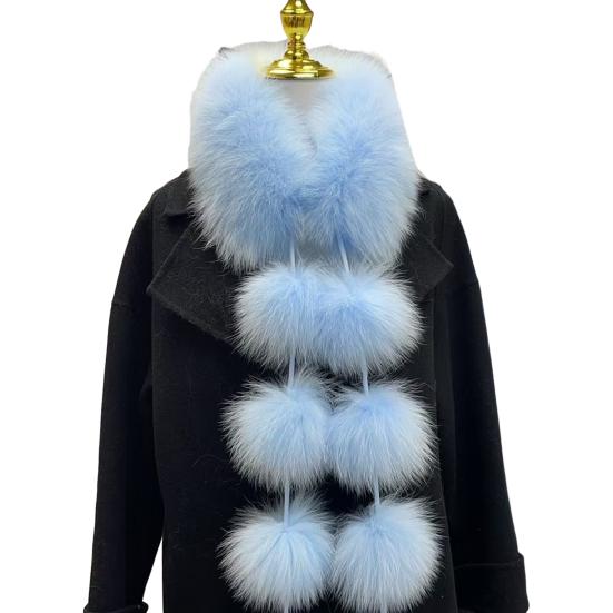 Faux Fur Scarf with Magnetic Closure Solid Color Soft Plush Design Scarf Wrap Windproof