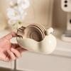 New Creative Snail Seasoning Set Ceramic Dish Hotpot Dip Dish Cute Soy Sauce Dish Gravy Boats Kitchen Tool