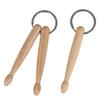 Mini Drum Sticks Keychain Wood Drumsticks Percussion Key Ring Decoration Keyrings Drum and Percussion Accessories