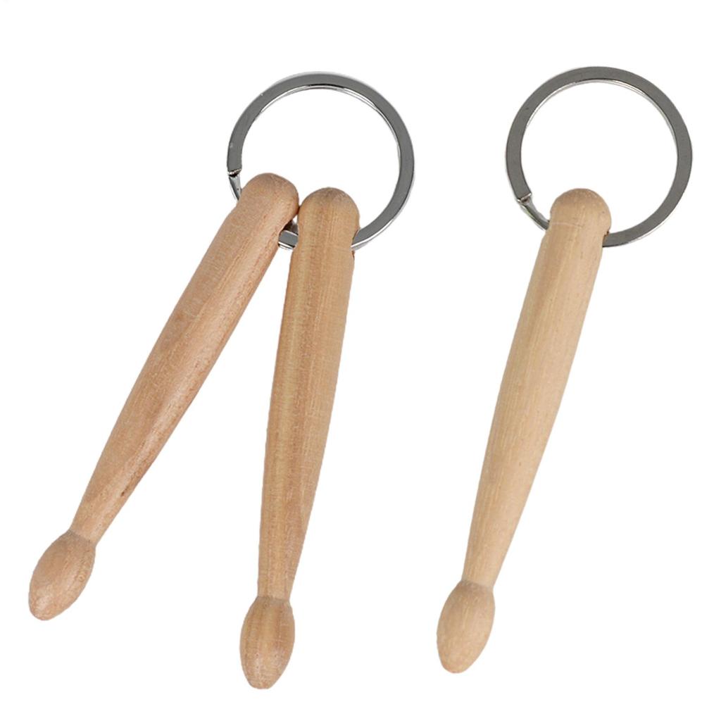 Mini Drum Sticks Keychain Wood Drumsticks Percussion Key Ring Decoration Keyrings Drum and Percussion Accessories