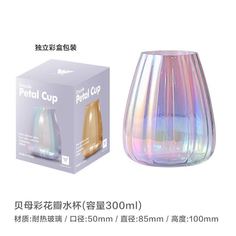 

Nordic Style Glass Teapot Colored Pearl with Handle Household Kitchen Pot and Cup Heat Resistant Tea Pot Accessories 2025 New