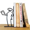 1 par Ny Skrivbordsbokhylla Söt Linje Skurk Svart Kreativ Skrivbordsdekoration Järnbokhylla