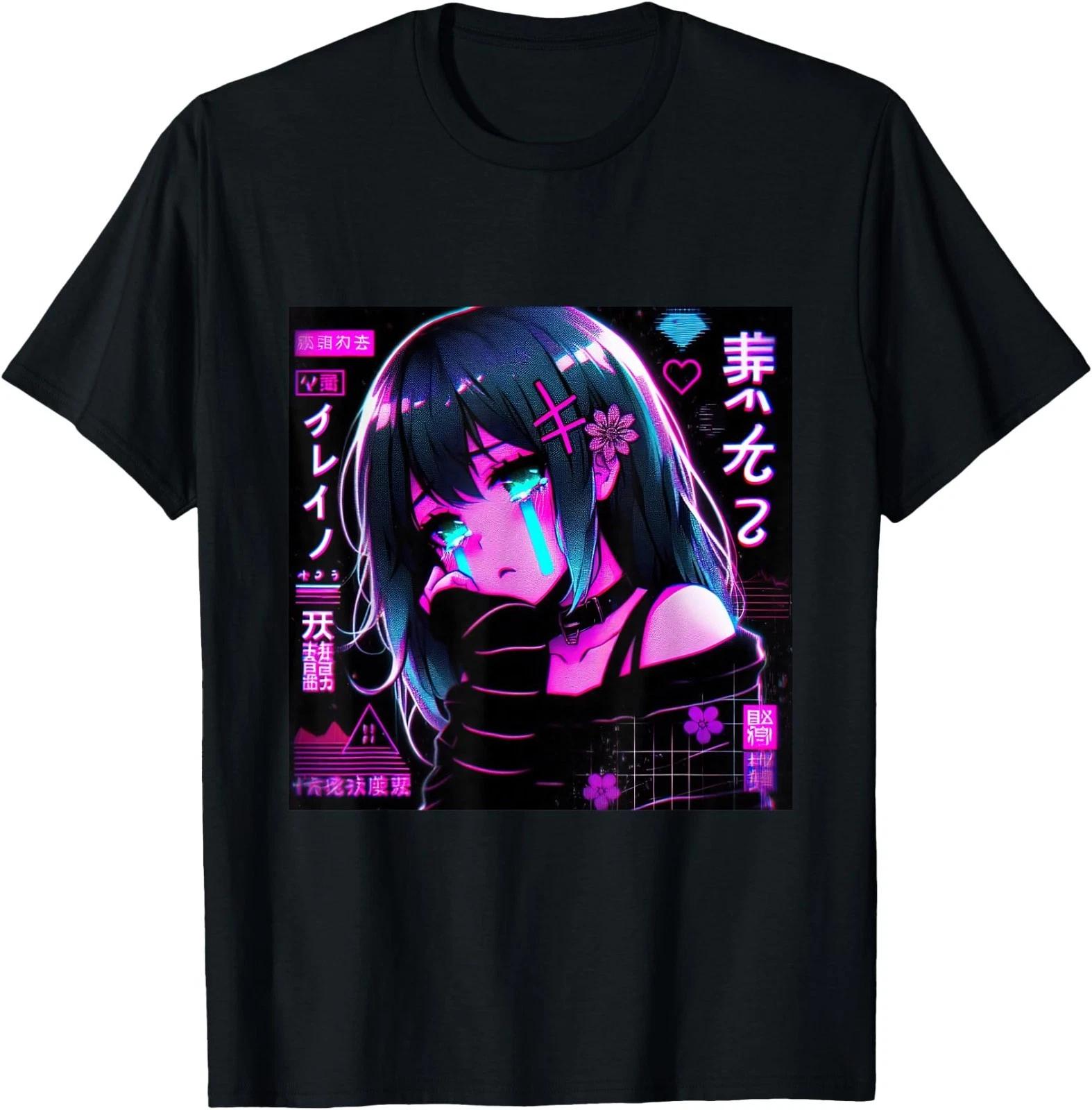 Vaporwave Anime Japanese Aesthetic Anime Otaku T-Shirt S