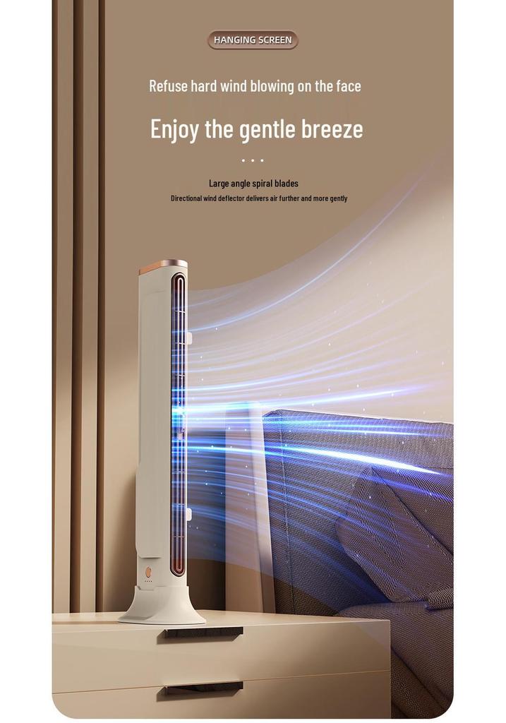 Turmventilator für Zuhause: Vertikale/Horizontale Nutzung, USB, Leises blattloses Design für Schlafzimmer & Baby