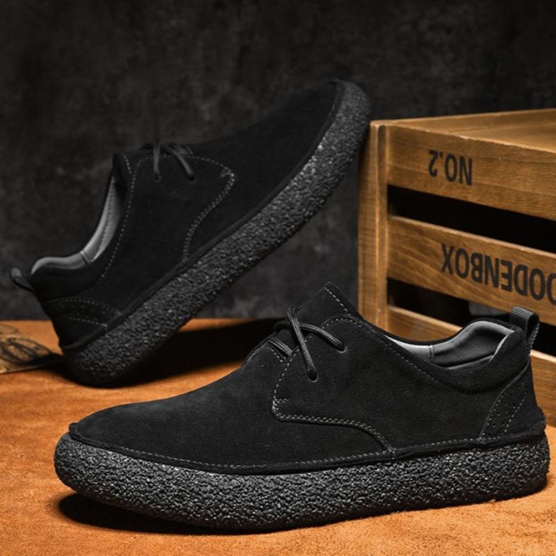 Retro Matte Leather Men Shoes Star Designed Outdoor Casual Shoe Comfortable Breathable Driving Shoes Classic Durable Oxford Shoe