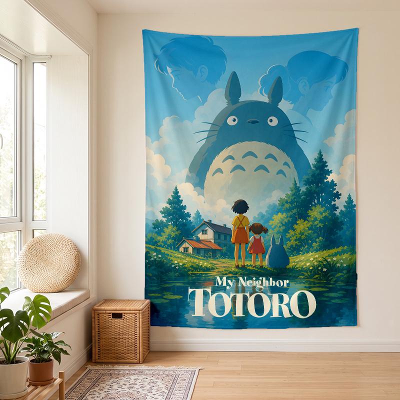 Mein Nachbar Totoro (25) Wandbehang Stilvoller Wandbehang für Schlafzimmer Wohnzimmer Studentenwohnheim Schönes Geschenk für Familie und Freunde