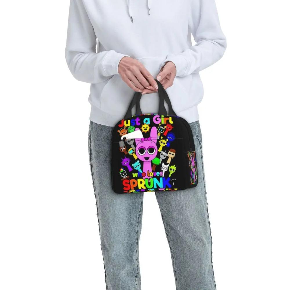All My Sprunki Toys Game Insulated Lunch Bag for Women Kids Leakproof Food Boxes Thermal Lunch Box Tote