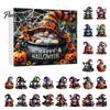 Acrylic Halloween Ornaments 2025 Gnome Advent Calendar 2D Hanging Multi-purpose Decor Set 24 Days Countdown for Holiday Home Festive Decorations