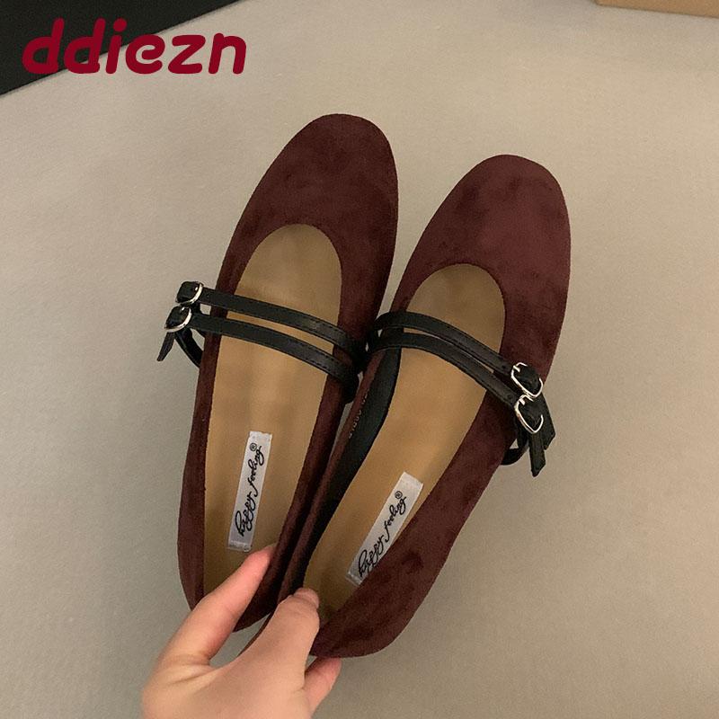 Fashion Fashion Buckle Strap Women Flats Mary Janes Shoes New 2025 Female  Shallow Footwear Mesh Breathable Ladies Flats Shoes