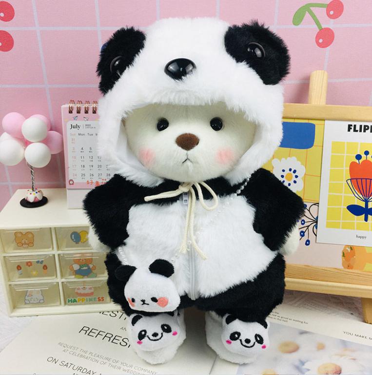 30cm Doll Clothing Soft Bear White Brown Cosplay Kawaii Toy Anime Accessories Set Cute Cartoon Friend Birthday Gift