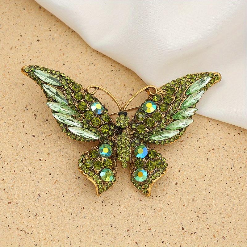 Luxury Elegant Rhinestone Butterfly Brooches Pins For Women Men