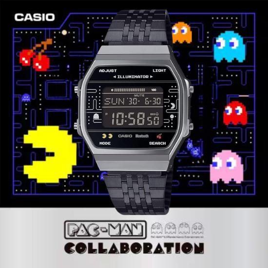 Casio Classic ABL-100WEPC-1BJR PAC-MAN Collaboration Model Bluetooth Watch Black Men’s Digital Watch Japan Genuine Product from Japan