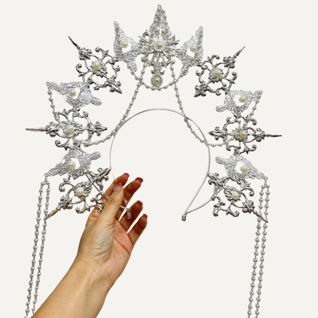 Halloween costume headband party dance party decoration hair accessories gold gorgeous jewelry crown accessories