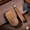 Leather Car Key Case Cover Fob For Jeep Renegade Grand Cherokee For Dodge Ram Charger 1500 Challenger Chrysler 300C Journey