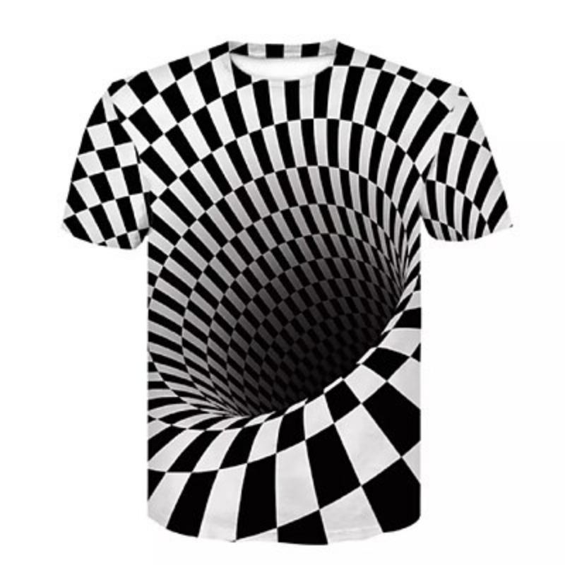 Camiseta Gráfica Geométrica 3D para Hombre Camiseta Manga Corta Camiseta Cuello Redondo Causal A B C Ropa de Verano Vestimenta Normal