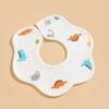 Ins Double-sided Cotton Waterproof Bib Crepe 360-degree Rotating Saliva Towel Children's Breathable Gauze Baby Bib