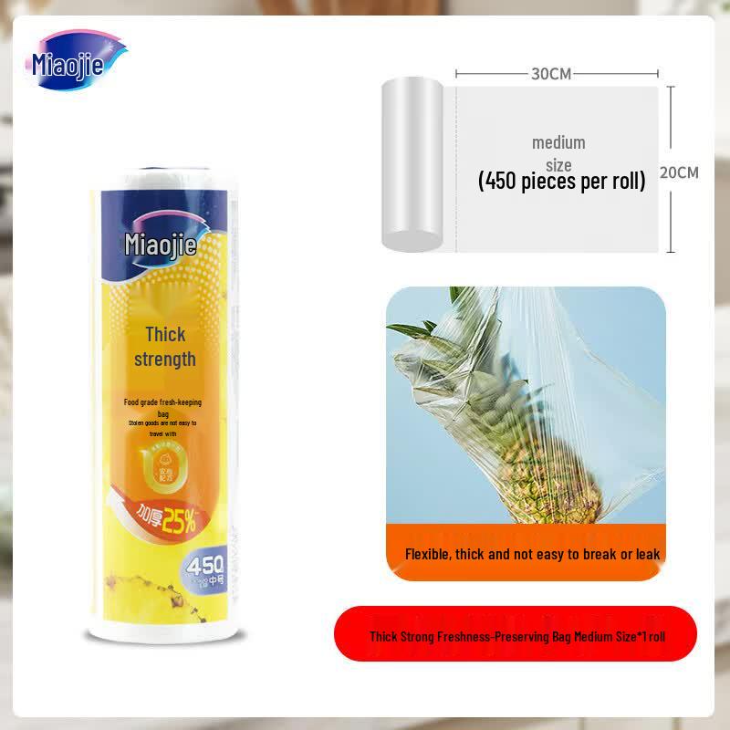Miaojie Thick & Strong Point-Break Food Storage Bags