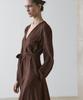 Masimodutti Belt Detail Linen Fluid Knee-Length Dress