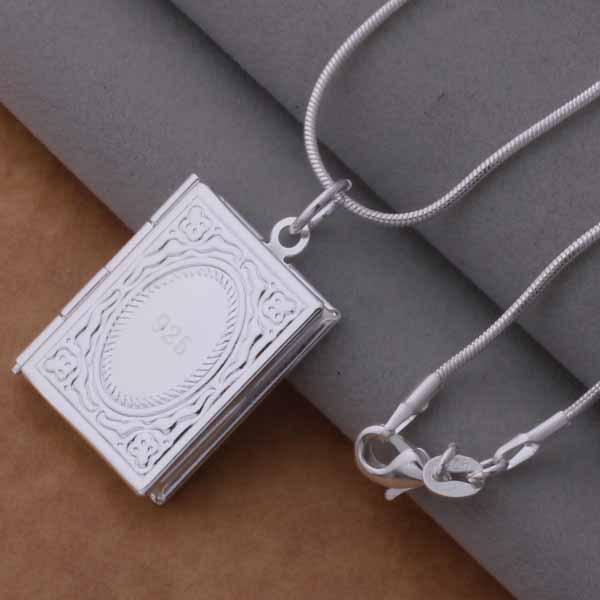 Wholesale 925 Sterling Silver Necklace Pendant Photo Frame For Women Luxury Fashion Wedding Engagement Jewelry Party