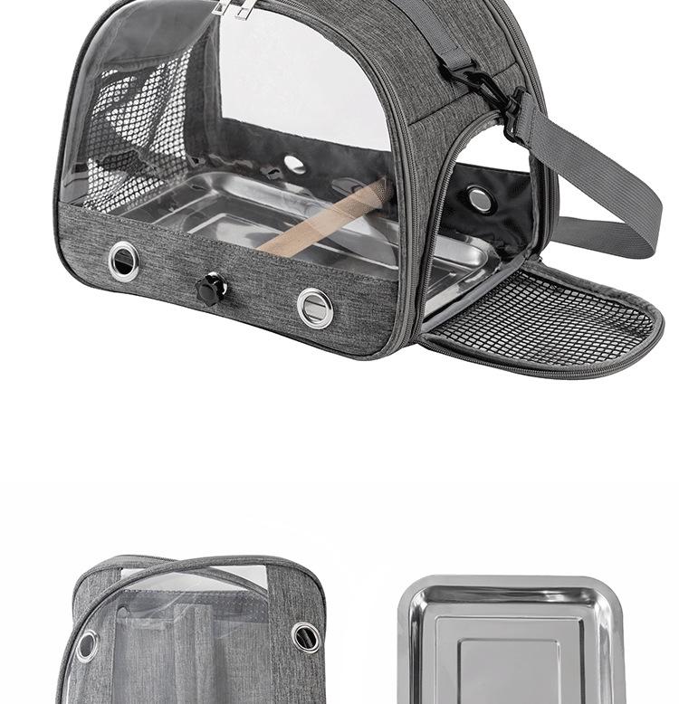 Portable Waterproof Bird & Small Pet Carrier: Foldable Bag for Hamsters, Parrots, Pigeons, Mynas, and Cockatiels.