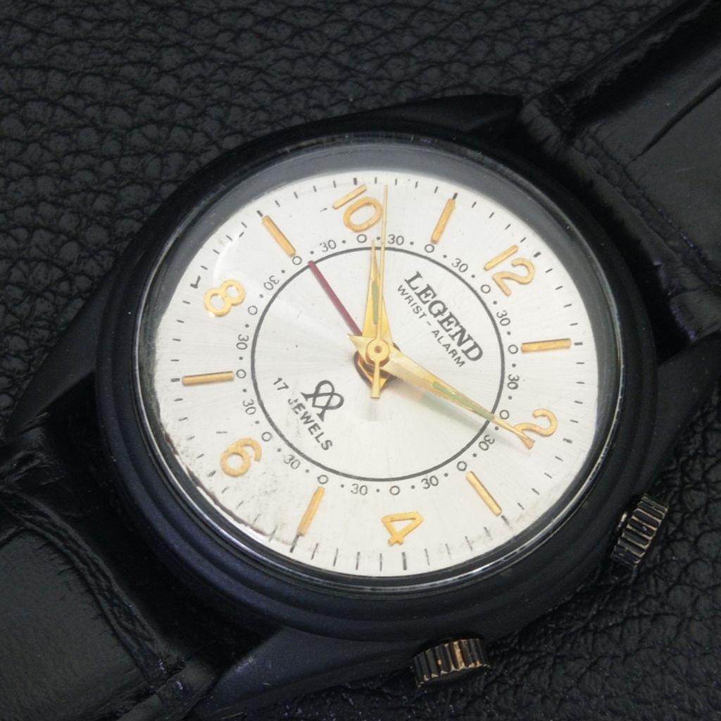 REFURBISHED VINTAGE LEGEND HAND-WINDING SWISS MENS ALARM WATCH a707535-1