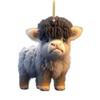 Cartoon Cow Endearing Car Ornament Acrylic Hanging Pendant For Vibrant Car Interiors