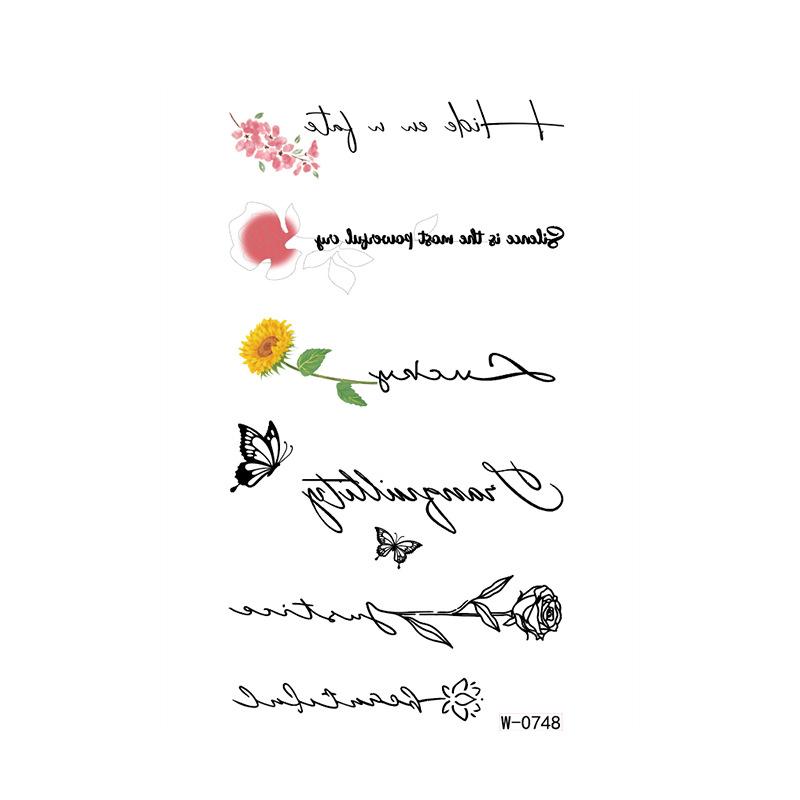 Beauty Sticker Cartoon Tattoo Sticker Temporary Waterproof Animation Flower Personalized Flower Arm Tattoo Sticker