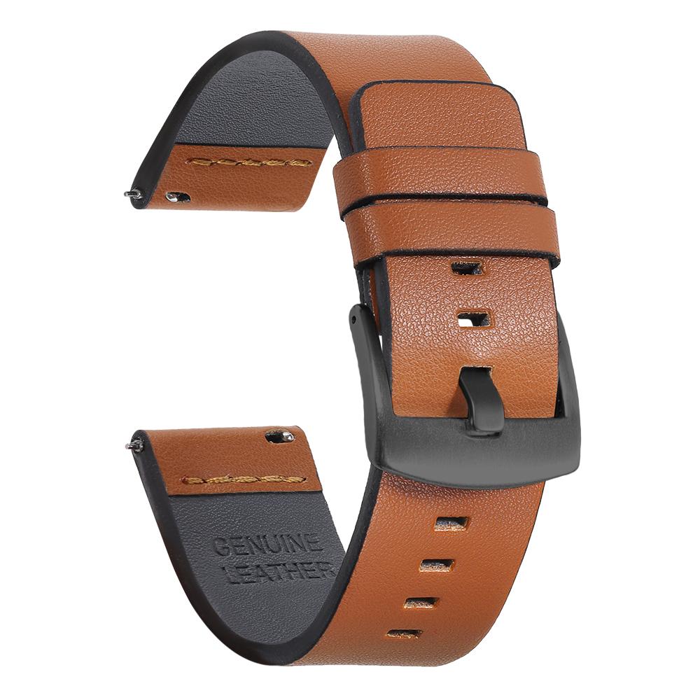Vintage Oil Wax Genuine Leather Watch Strap 18mm 20mm 22mm 24mm Brown Black Watchbands for Samsung Galaxy Watch Band Bracelet