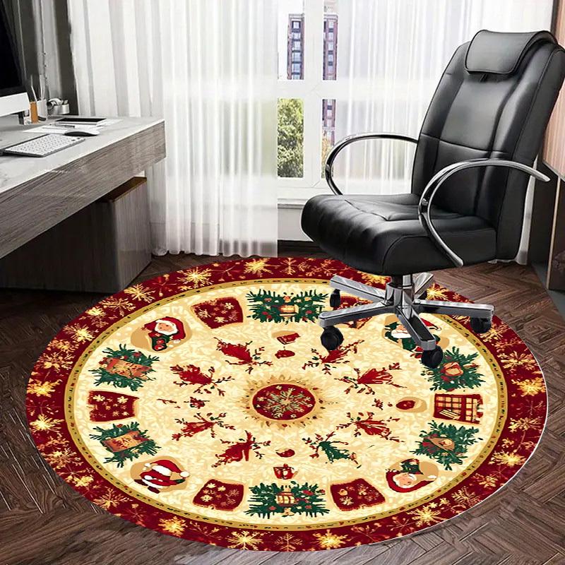 1pc Carpet Chair Mats Christmas ornaments and decorations. Perfect for Decorating Chairs, Polyester Carpet, for Living Room.YDT651