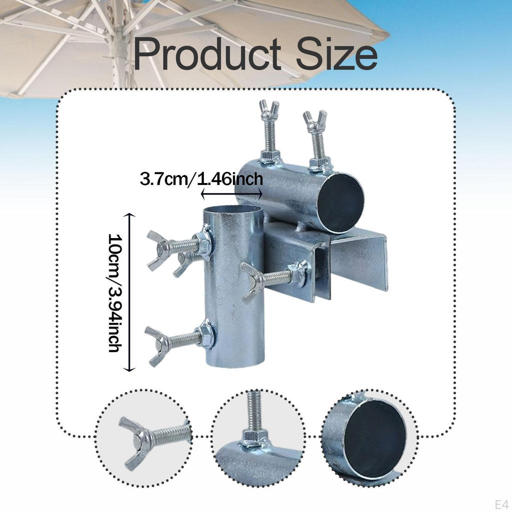 Uchwyt na parasol do pokładu Regulowany mocowanie zaciskowe Stojak na ławkę do krzesła na zewnątrz