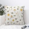 Bee And Flowers Seamless Pattern Square Pillowcase Cushion Cover Pillow Case Throw Pillow Cover for Home Bedroom Car